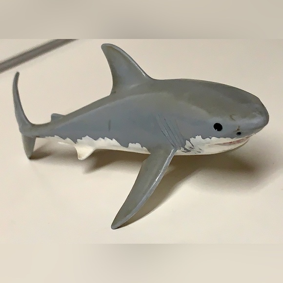 Vtg SCHLEICH Miniature Solid Hard Rubber Great White Shark Figurine Toy - Picture 13 of 16